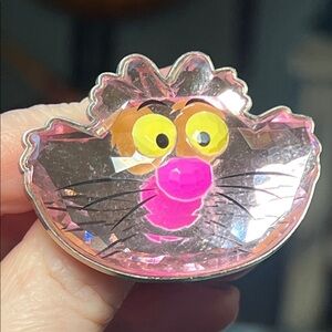 Disney Alice in Wonderland Cheshire Cat Acrylic 3D Head Disney Parks Jewel Pin